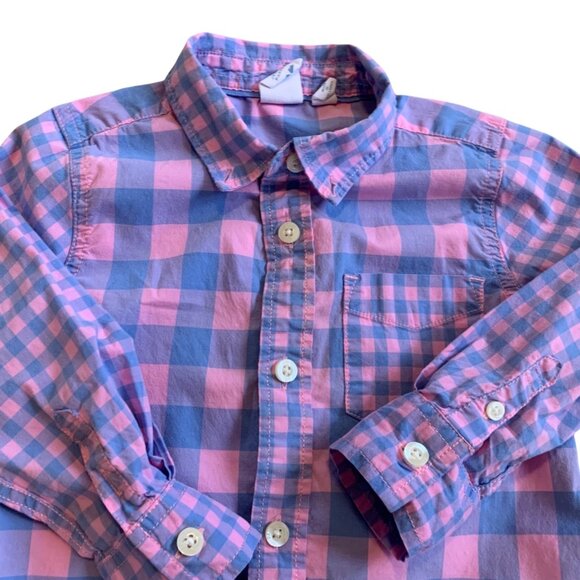 Gap x Sarah Jessica Parker Spring Checkered Print Button Down Shirt 2T - Picture 2 of 4